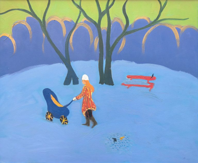 Данилов Андрей_Ha прогулке». Холст, масло, 60x70cм, 2010г.