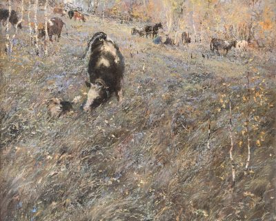 Акинин Василий «Крестьянское лето». Холст, масло, 70х55см
