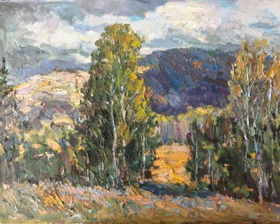 Башкиров Владимир «Дождливый сентябрь». Холст, масло, 60х80см, 2013г.