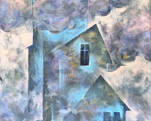 Березин Андрей «Стеклянный дом» холст, масло, 110х60см, 2008г.