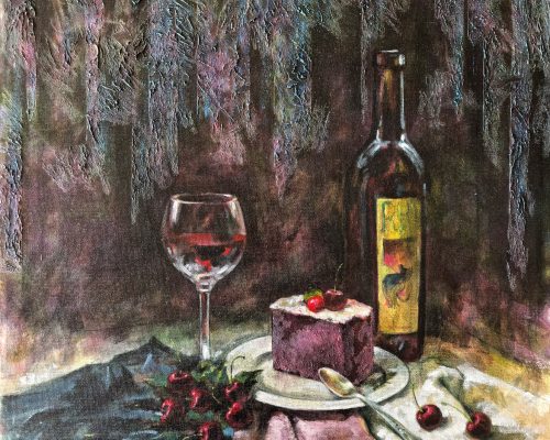 Березин Андрей «Холодный вечер» холст, масло, 65х55см, 2022г.