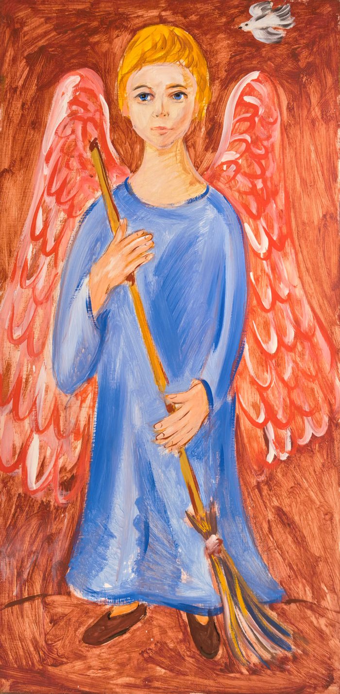 Данилов Андрей «Ангел». Холст, акрил, 100x50cм, 2017г
