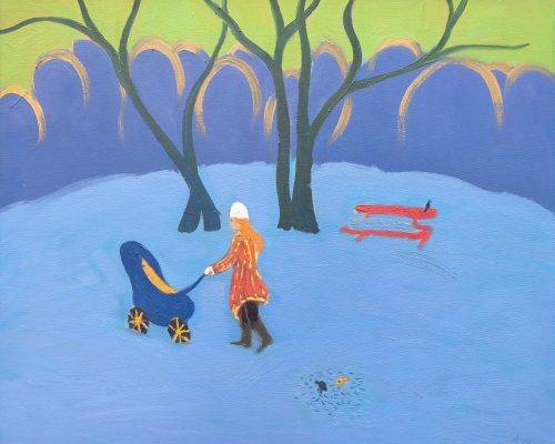 Данилов Андрей_Ha прогулке». Холст, масло, 60x70cм, 2010г.