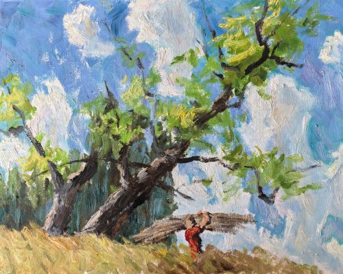 Зуев Алексей «Ветренный август» Холст, масло, 60х80см, 2019г.