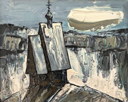 Чертыковцев Евгений «Безмолвие. На русском севере». Оргалит, масло, 46х55см, 2022г.