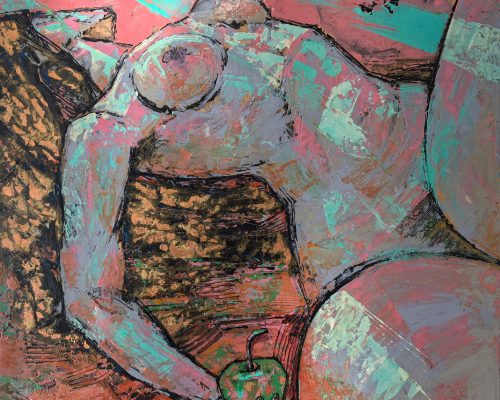 Чертыковцев Евгений «Предрассветный сон». Оргалит, эмаль, 100х100см